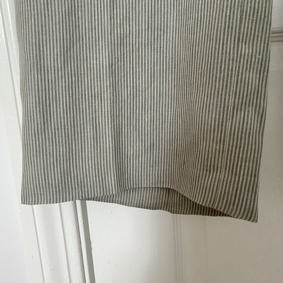 Vintage Hermes High Waisted Relaxed Striped 100% Linen Pants Women's Size 42 - Picture 5 of 16